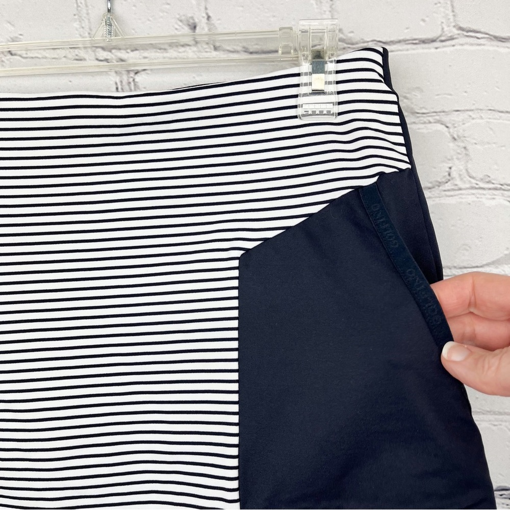 Golfino Dry Comfort Navy Blue Striped Active Golf Skirt / Skort Sz 8 (M) - Picture 2 of 9